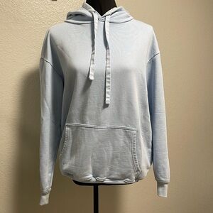 Offline By Aerie Baby Blue Oversized Hooded Sweater W Kangaroo Pouch Size XXS